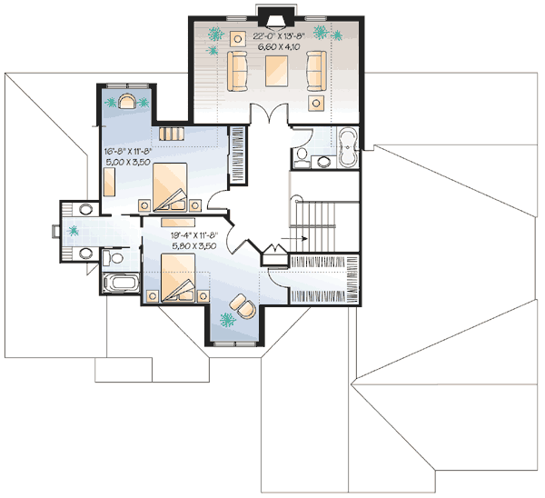 Plan 21163DR: Sophistication and Comfort - Floor Plan - 2nd Floor - Traditional