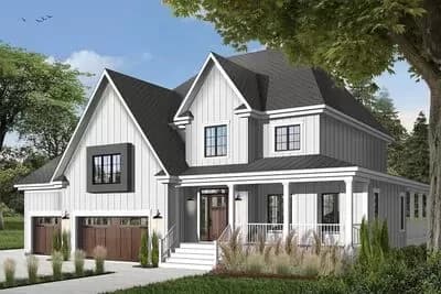 Two Story House Plan with Upstairs Family Room - 3805 Sq Ft