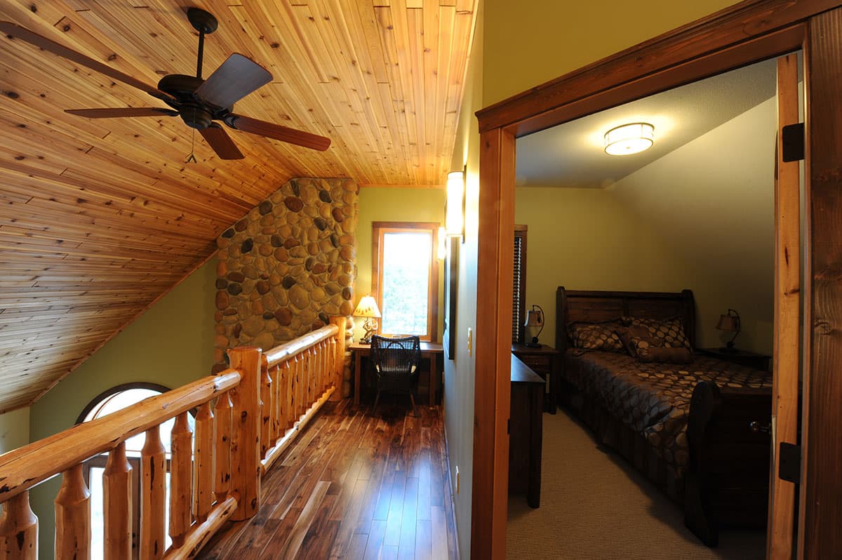 Plan 21179DR: Vacation Retreat with Two-Story Family Room - Image #5 - Cottage, Country, Mountain, Rustic, Vacation