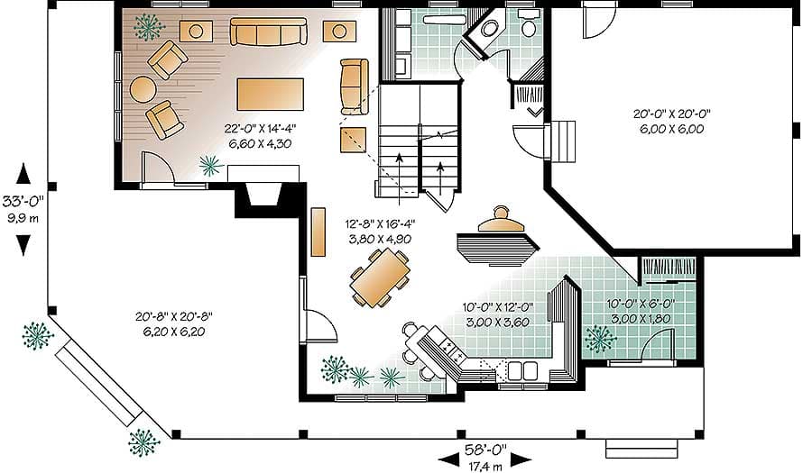 Plan 2118DR: Wonderful Wrap-Around Porch - Floor Plan - Main Level