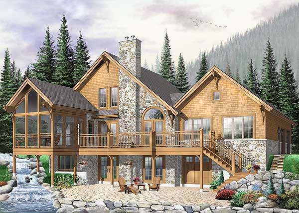 Plan 21181DR: Vacation Retreat For The Rear-Sloping Lot - Image #11 - Cabin, Craftsman, Mountain, Rustic, Vacation