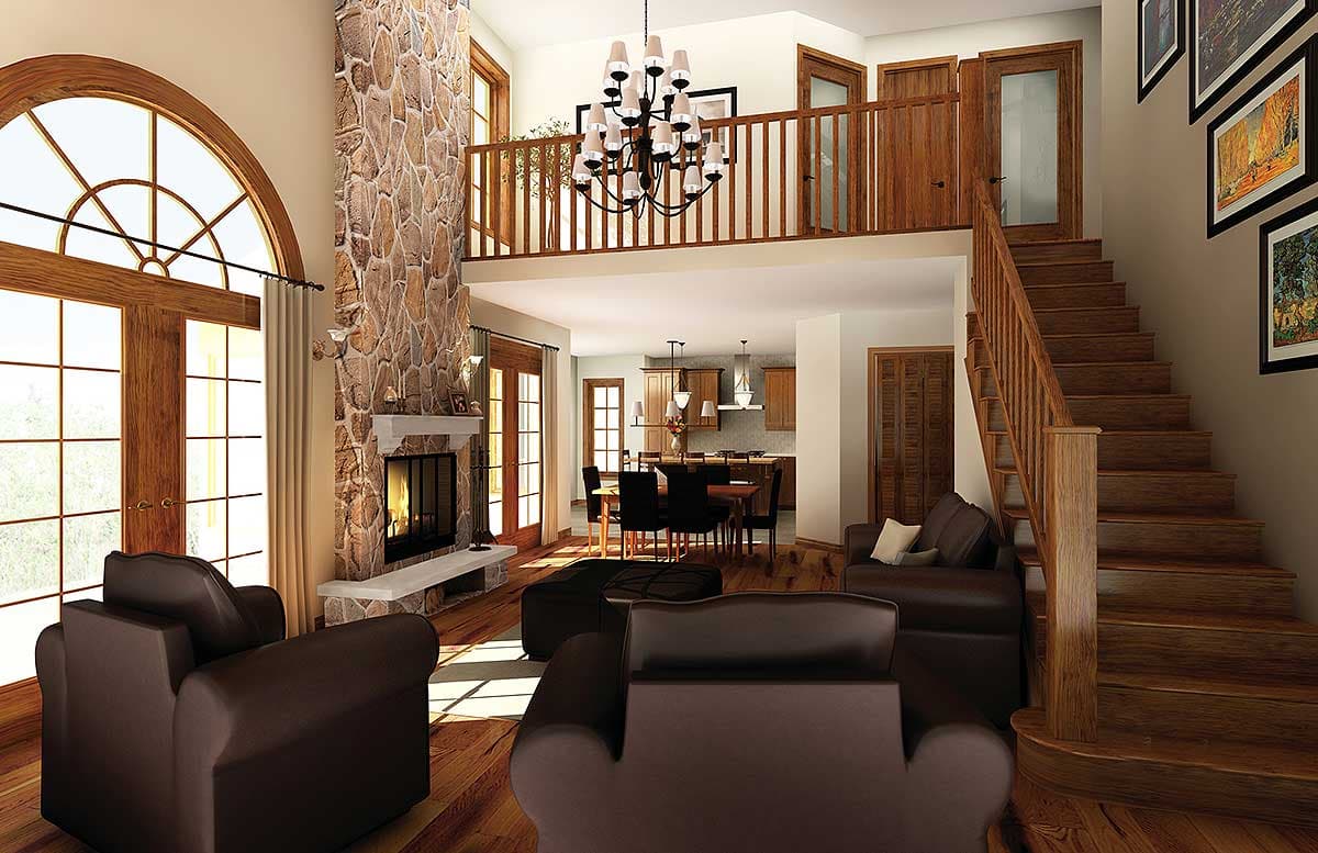 Plan 21181DR: Vacation Retreat For The Rear-Sloping Lot - Image #6 - Cabin, Craftsman, Mountain, Rustic, Vacation