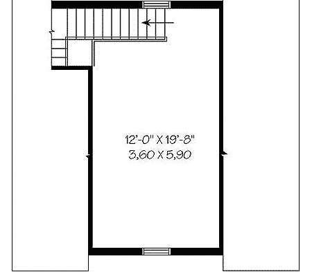 Plan 21199DR: Detached Garage with Buildable Space Above - Floor Plan - 2nd Floor - Traditional