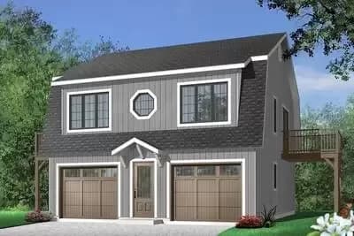 Compact Carriage House Plan