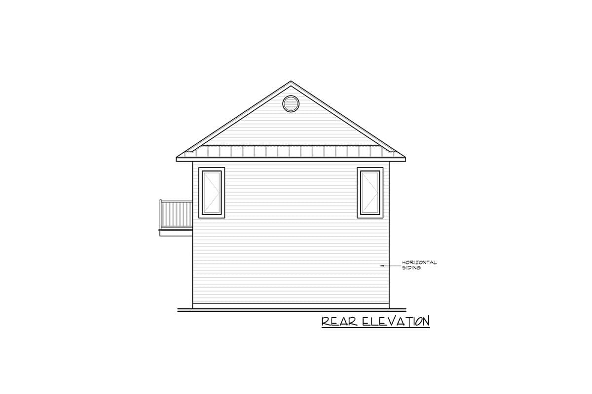 Plan 21205DR: Two Bedroom Carriage House Plan or ADU - Image #7 - Carriage, Contemporary