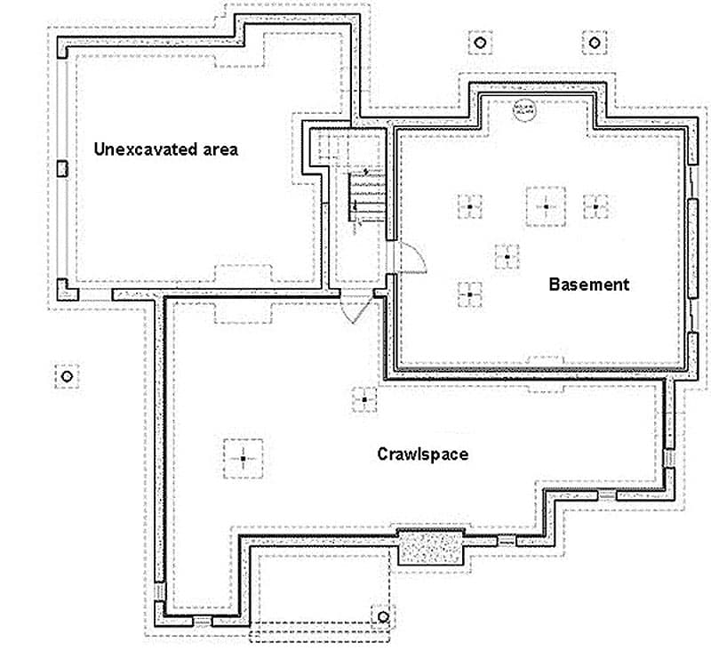 Plan 2122DR: Window-Filled 3-Bed House Plan - 2111 Sq Ft - Floor Plan - Basement - Traditional
