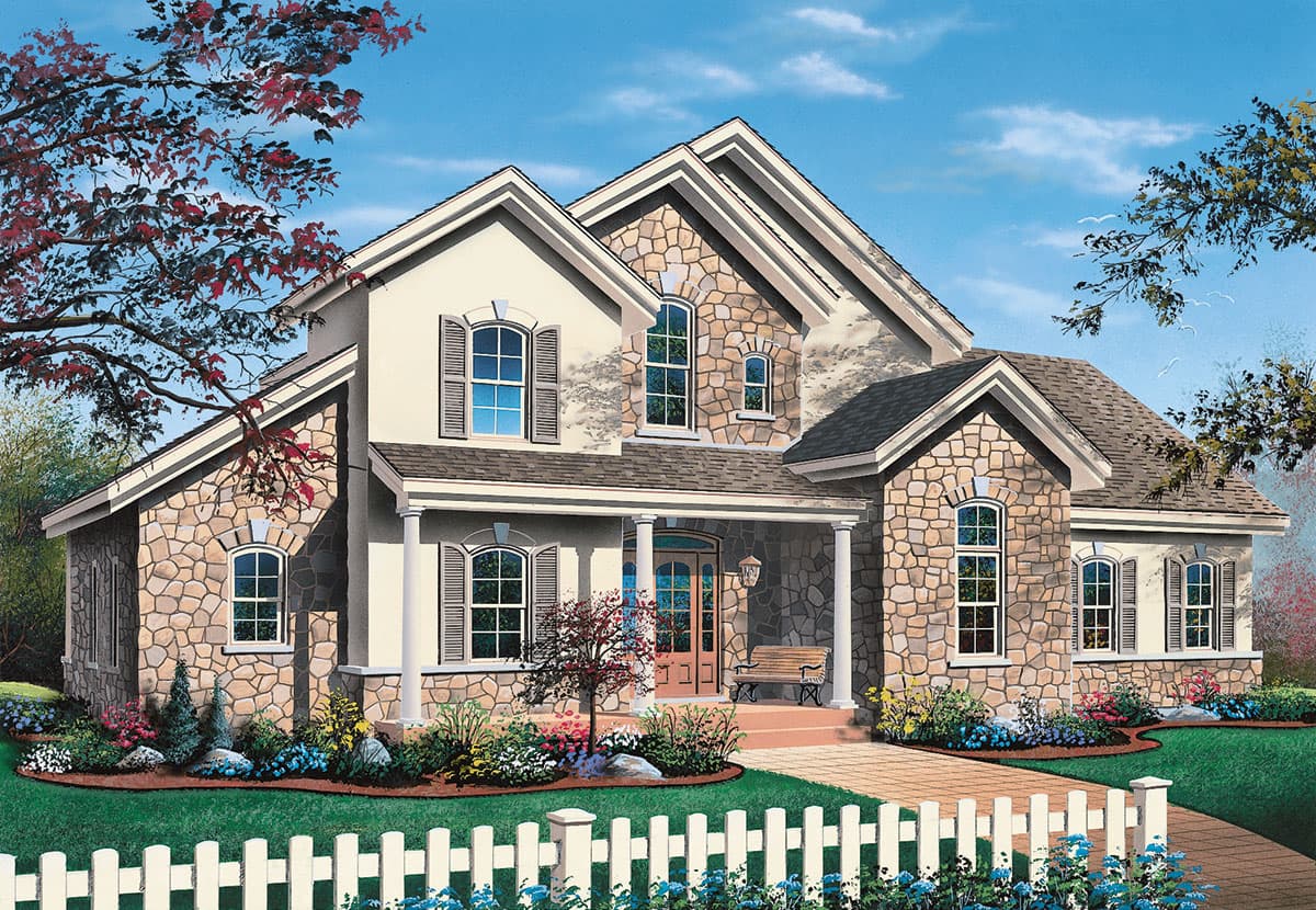 Plan 2122DR: Window-Filled 3-Bed House Plan - 2111 Sq Ft - Image #6 - Traditional