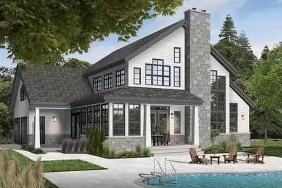 Window-Filled 3-Bed House Plan - 2111 Sq Ft