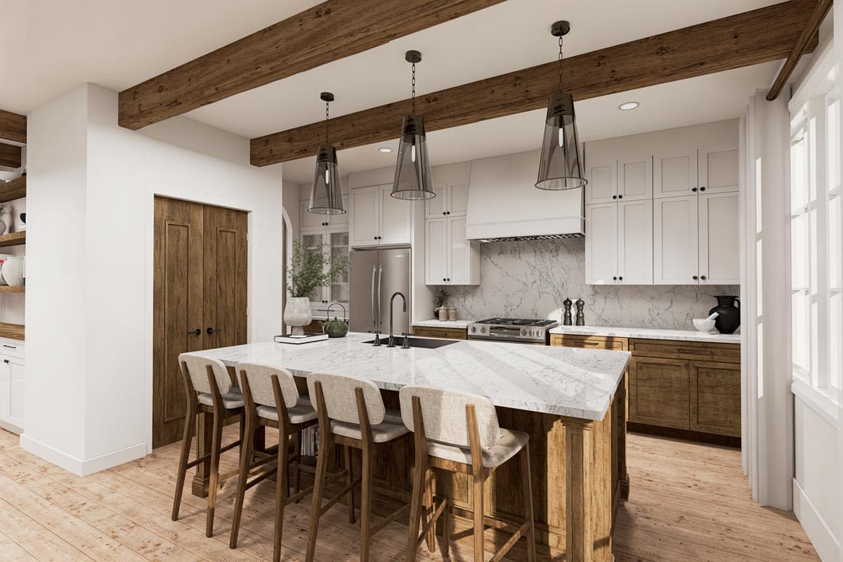 Plan 21220DR: 2-Story Symmetrical Modern Farmhouse Plan with All Bedrooms Upstairs - 1881 Sq Ft - Image #4 - Country, Modern Farmhouse, New American, Traditional