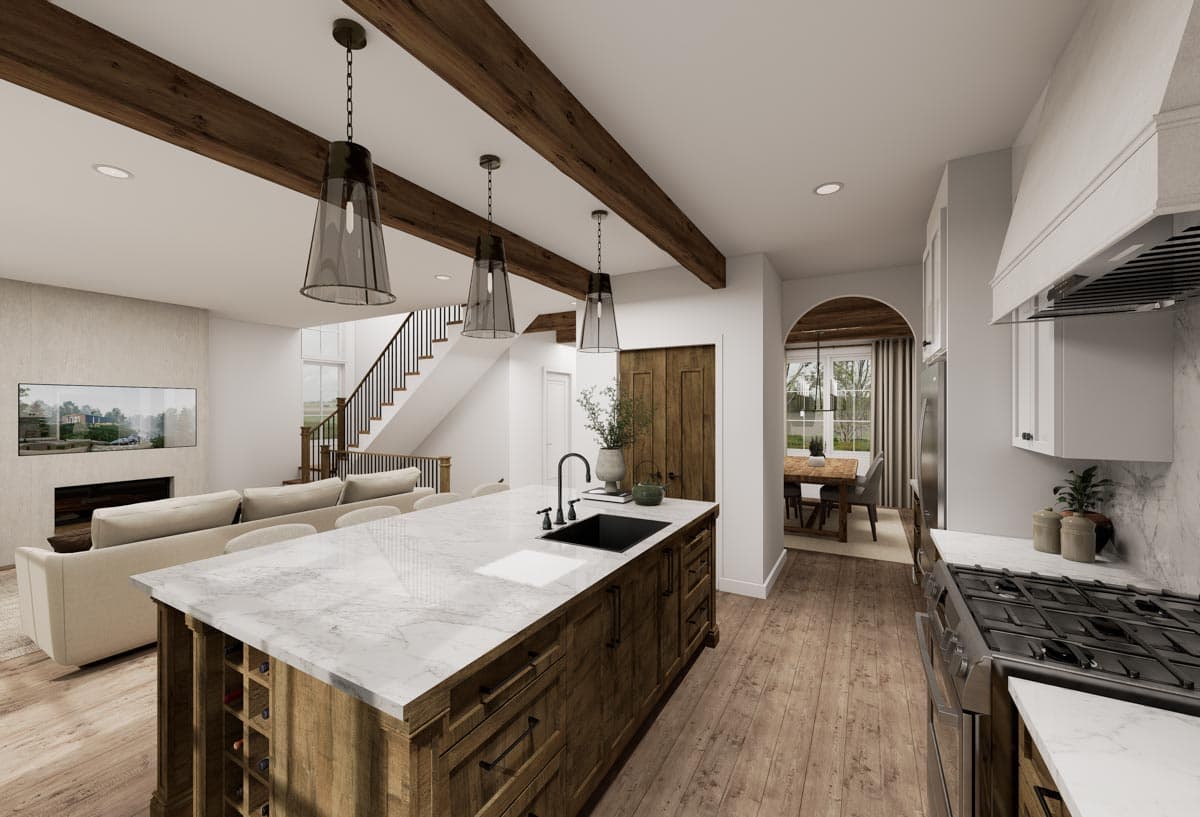 Plan 21220DR: 2-Story Symmetrical Modern Farmhouse Plan with All Bedrooms Upstairs - 1881 Sq Ft - Image #5 - Country, Modern Farmhouse, New American, Traditional