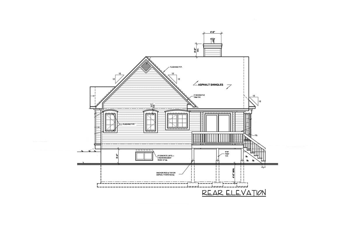 Plan 21228DR: Two Bedroom Cottage House Plan - Image #5 - Cottage, Country, Vacation