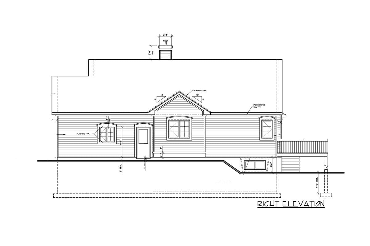 Plan 21228DR: Two Bedroom Cottage House Plan - Image #6 - Cottage, Country, Vacation