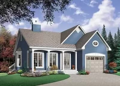 Two Bedroom Cottage House Plan