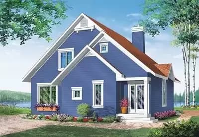 Year-Round Vacation Cottage with Two-Story Living Room