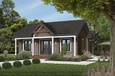 2 Bedroom Cottage House Plan