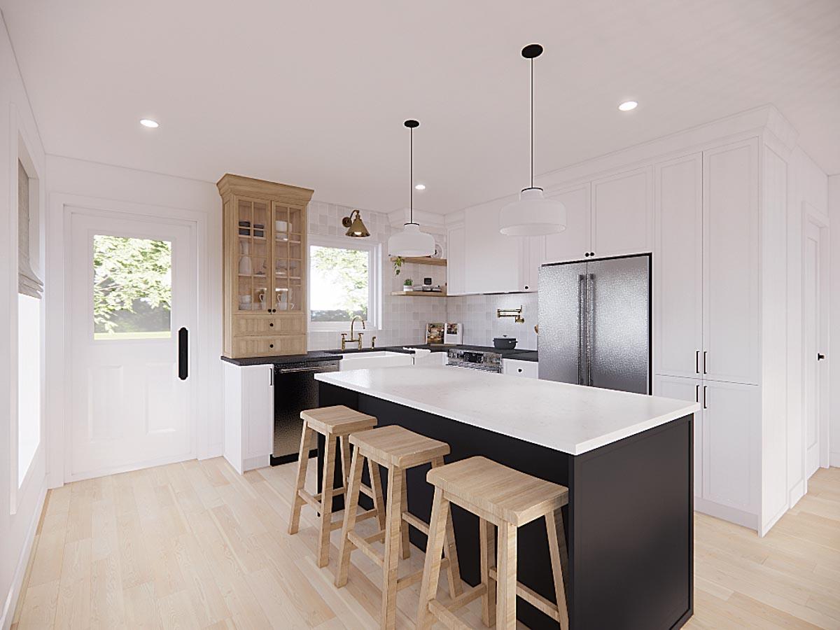 Plan 21296DR: 2-Bed House Plan with Lower Level Laundry and Expansion - 960 Sq Ft - Image #9 - Traditional