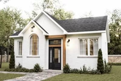 2-Bed House Plan with Lower Level Laundry and Expansion - 960 Sq Ft