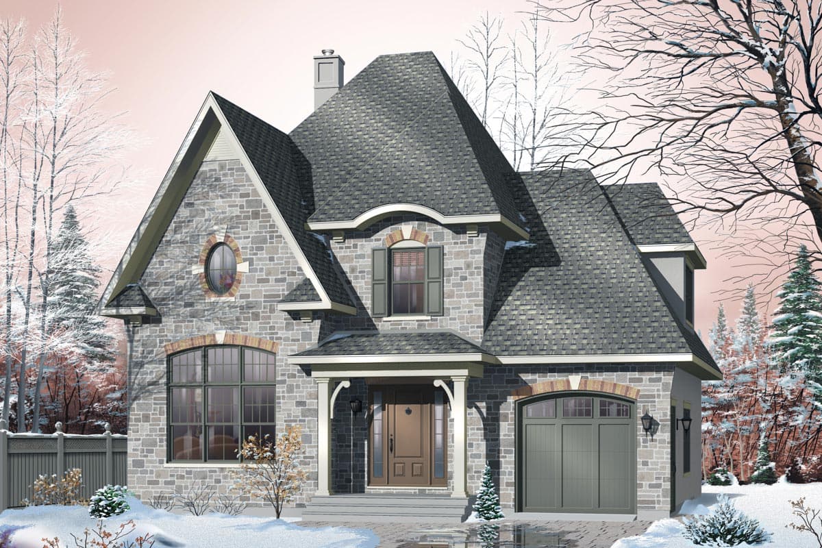Plan 21347DR: Cozy, European Home Plan - Image #7 - European, French Country, Traditional