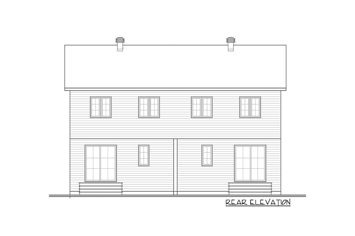 Plan 21422DR: Duplex House Plan with Matching Units Under 1,200 Square Feet - Image #5