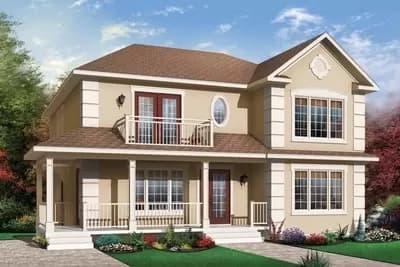 Duplex House Plan with Two Full-Floor Units - 1168 and 1258 Sq Ft Units