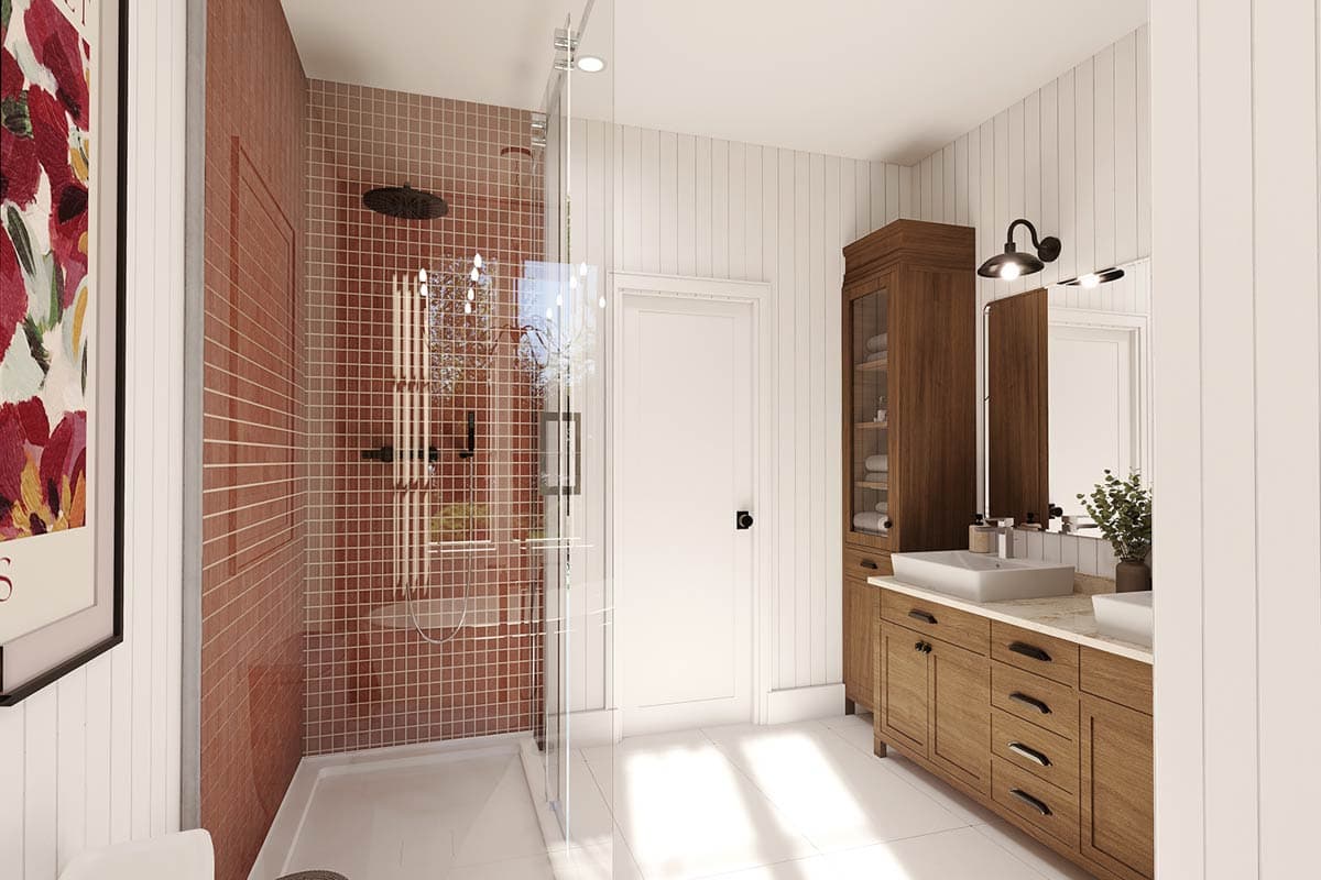 Plan 21436DR: Charming Cottage House Plan with 2 Beds and 1-Car Garage - Image #7 - Cottage, Country, Traditional