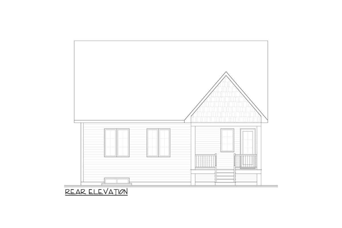 Plan 21436DR: Charming Cottage House Plan with 2 Beds and 1-Car Garage - Image #9 - Cottage, Country, Traditional