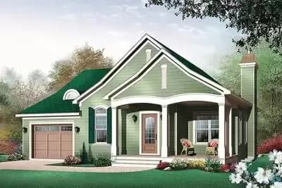 2-Bed House Plan with Great Open Floor Plan