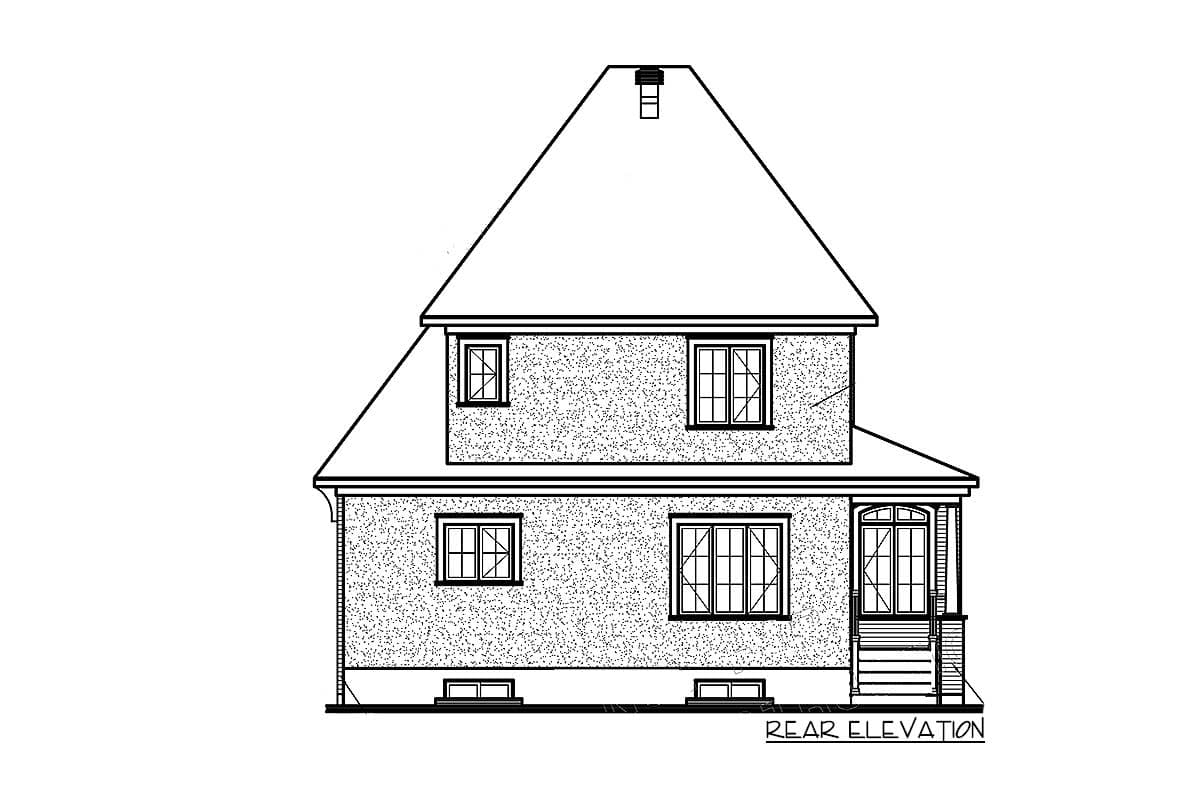 Plan 21452DR: Charming Covered Front Porch - Image #5 - Traditional
