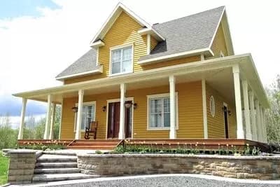 3-Bed Farmhouse Plan with Wraparound Porch