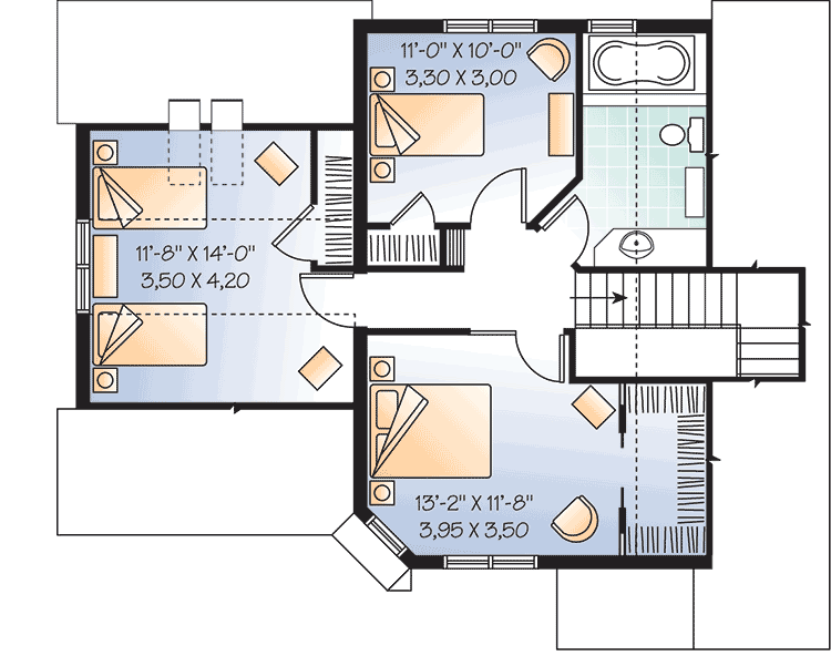 Plan 21485DR: Well-Organized Interior - Floor Plan - 2nd Floor - Traditional