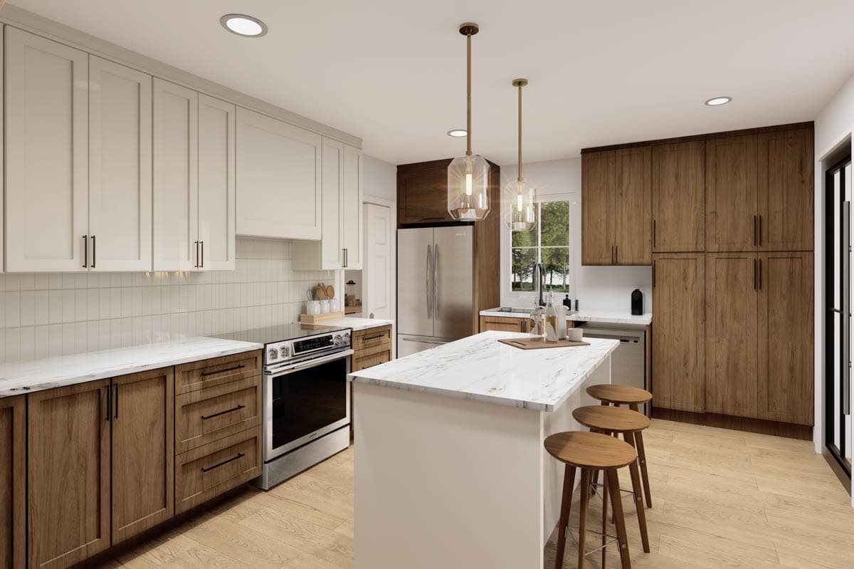 Plan 21487DR: Triplex with 3 Full-Floor 2 Bed Units - Architectural Designs - Image #4 - Traditional