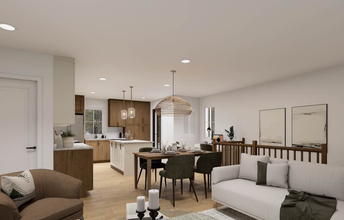 Plan 21487DR: Triplex with 3 Full-Floor 2 Bed Units - Architectural Designs - Image #5 - Traditional