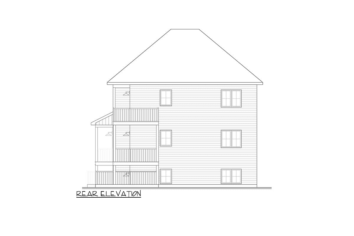 Plan 21487DR: Triplex with 3 Full-Floor 2 Bed Units - Architectural Designs - Image #10 - Traditional