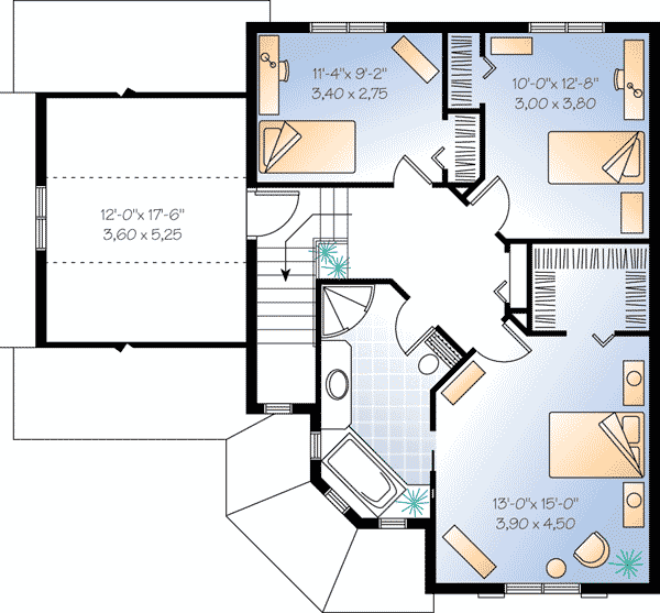 Plan 2150DR: Attractive Victorian Inspired Cottage - Floor Plan - 2nd Floor - Victorian