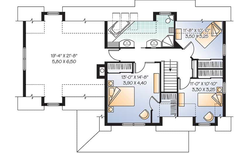 Plan 21507DR: Smart House Plan with Large Bonus Space - Floor Plan - 2nd Floor - Country, Farmhouse