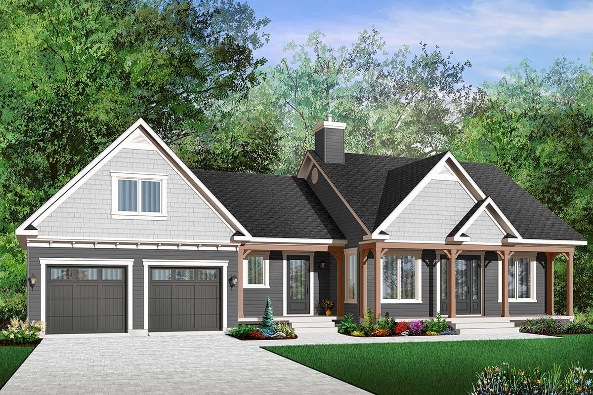 Plan 21520DR: Country Cottage Under 1100 Square Feet Offering Single-Level Living - Image #10 - Cottage, Country, Ranch