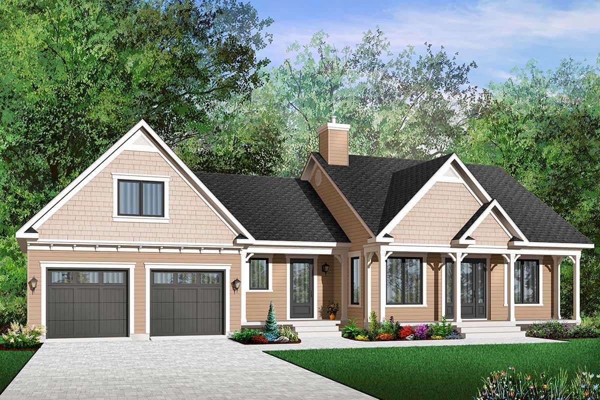 Plan 21520DR: Country Cottage Under 1100 Square Feet Offering Single-Level Living - Image #11 - Cottage, Country, Ranch