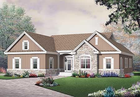 Plan 21525DR: Attractive Ranch with Sunny Nook - 1808 Sq Ft - Image #8 - Ranch, Traditional