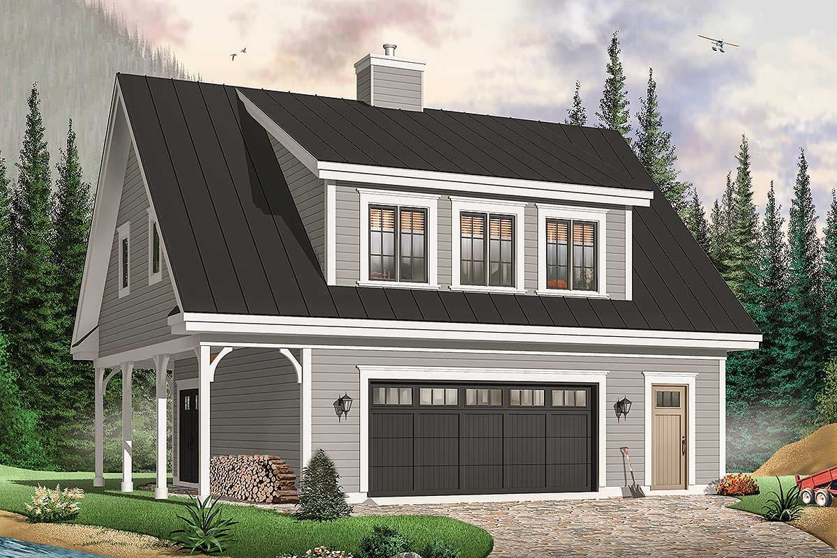 Plan 21550DR: Carriage House with Shed Dormer - Image #10 - Carriage, Country, Craftsman