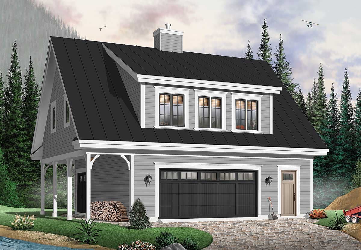 Plan 21550DR: Carriage House with Shed Dormer - Image #11 - Carriage, Country, Craftsman