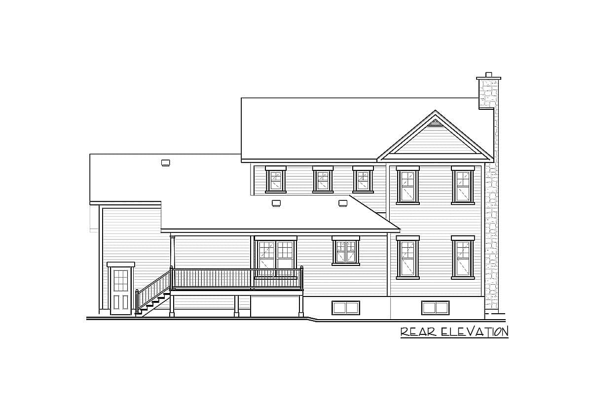 Plan 21559DR: Country House Plan with Alternate Versions - Image #6 - Country, Farmhouse