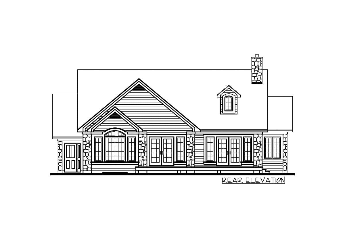Plan 2156DR: 4-Bed House Plan with Soaring Spaces - Image #6 - Country, Traditional