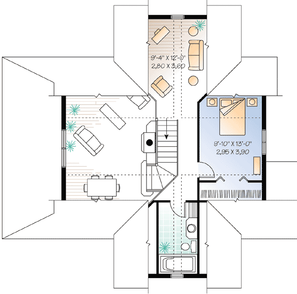 Plan 21565DR: Dream Design with Many Options - Floor Plan - 2nd Floor - Cottage, Country, Mountain, Vacation