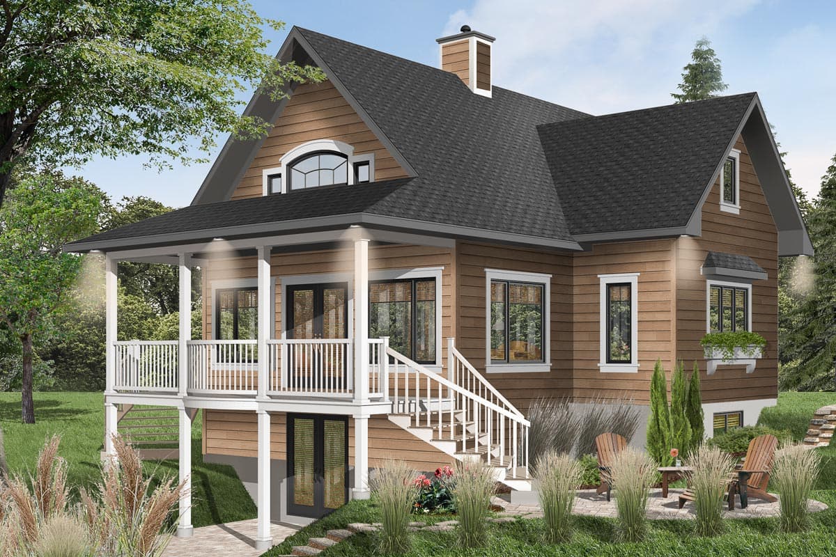 Plan 21565DR: Dream Design with Many Options - Image #9 - Cottage, Country, Mountain, Vacation