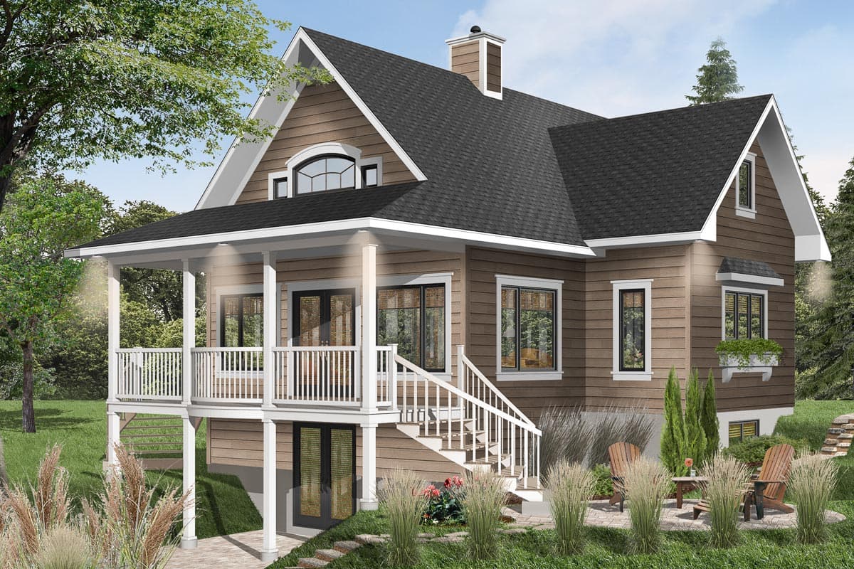 Plan 21565DR: Dream Design with Many Options - Image #10 - Cottage, Country, Mountain, Vacation