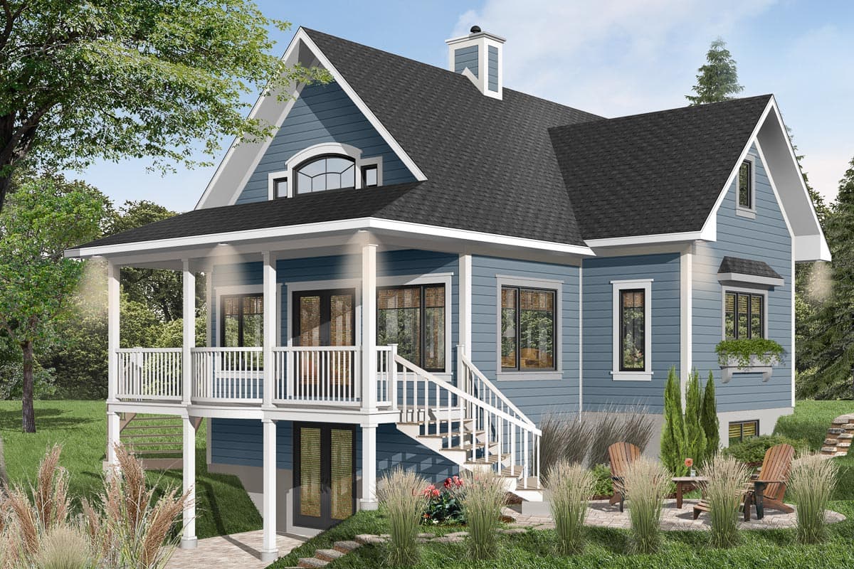 Plan 21565DR: Dream Design with Many Options - Image #8 - Cottage, Country, Mountain, Vacation