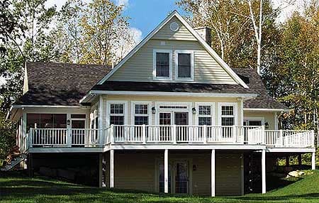 Plan 21569DR: Four-Season 3 Bedroom Lake House Plan with Drive Under Garage - 1832 Sq Ft - Image #12 - Cottage, Country, Craftsman, Mountain, Traditional, Vacation