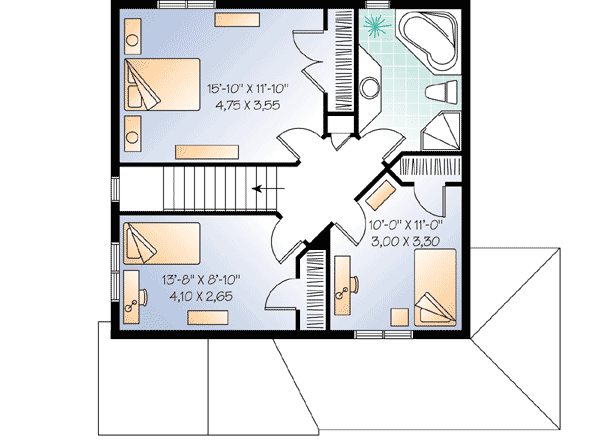 Plan 2157DR: Compact and Charming with Options - Floor Plan - 2nd Floor - Cottage, Country