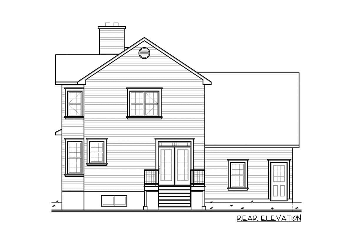 Plan 21570DR: Classic Porch and Bay Windows - Image #6 - Country, Traditional