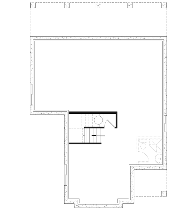 Plan 21590DR: 3 Bed Mountain Traditional House Plan with Covered Terrace - Floor Plan - Unfinished Basement  - Mountain, Traditional